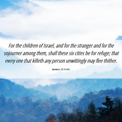 Picture 06 - Numbers 35:15 ASV - For the children of Israel, and for the stranger - Bible Verse Picture