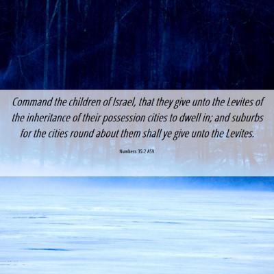 Picture 06 - Numbers 35:2 ASV - Command the children of Israel, that they give - Bible Verse Picture
