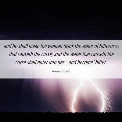 Picture 06 - Numbers 5:24 ASV - and he shall make the woman drink the water of - Bible Verse Picture