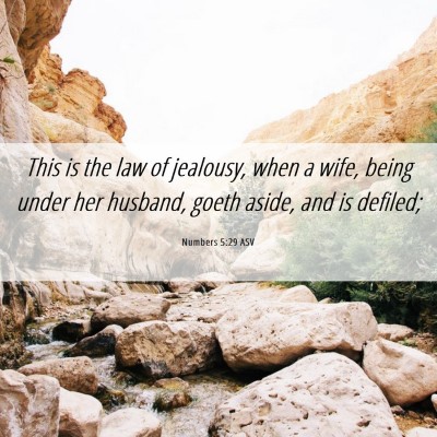 Picture 06 - Numbers 5:29 ASV - This is the law of jealousy, when a wife, being - Bible Verse Picture