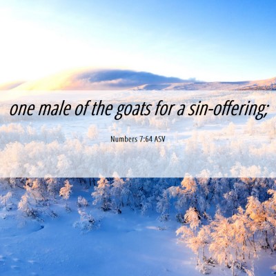 Picture 06 - Numbers 7:64 ASV - one male of the goats for a - Bible Verse Picture