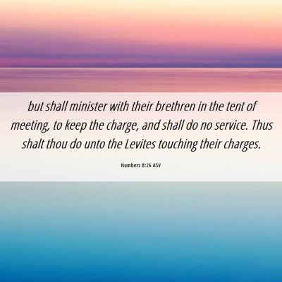 Picture 06 - Numbers 8:26 ASV - but shall minister with their brethren in the - Bible Verse Picture