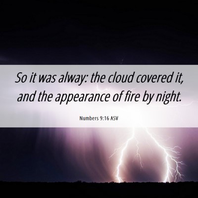 Picture 06 - Numbers 9:16 ASV - So it was alway: the cloud covered it, and the - Bible Verse Picture