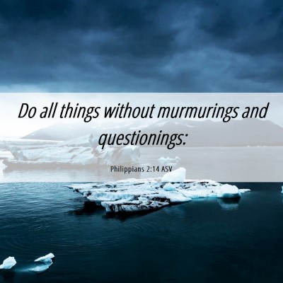 Picture 06 - Philippians 2:14 ASV - Do all things without murmurings and - Bible Verse Picture
