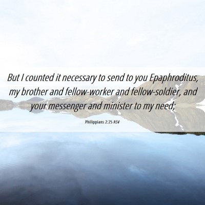 Picture 06 - Philippians 2:25 ASV - But I counted it necessary to send to you - Bible Verse Picture