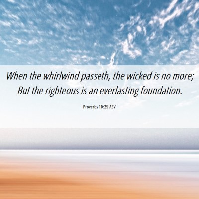 Picture 06 - Proverbs 10:25 ASV - When the whirlwind passeth, the wicked is no - Bible Verse Picture