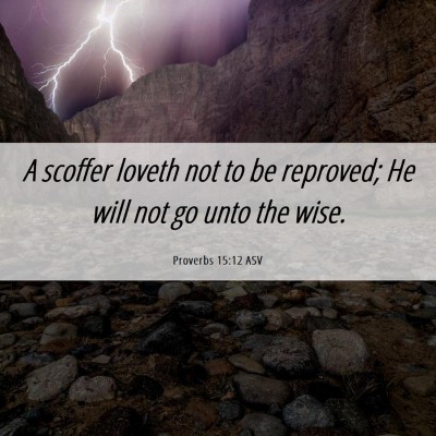 Picture 06 - Proverbs 15:12 ASV - A scoffer loveth not to be reproved; He will not - Bible Verse Picture