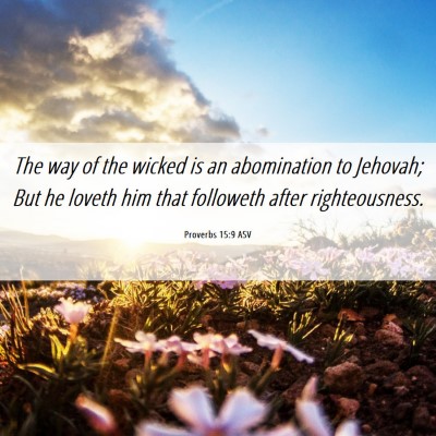 Picture 06 - Proverbs 15:9 ASV - The way of the wicked is an abomination to - Bible Verse Picture