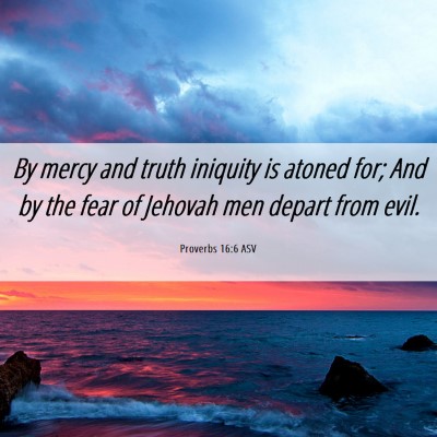 Picture 06 - Proverbs 16:6 ASV - By mercy and truth iniquity is atoned for; And by - Bible Verse Picture