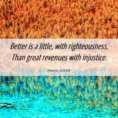 Picture 06 - Proverbs 16:8 ASV - Better is a little, with righteousness, Than - Bible Verse Picture