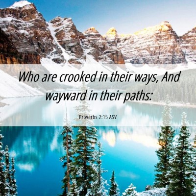 Picture 06 - Proverbs 2:15 ASV - Who are crooked in their ways, And wayward in - Bible Verse Picture