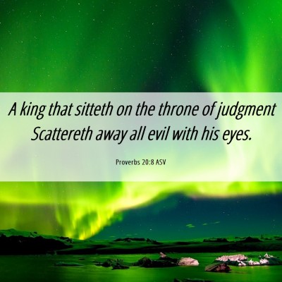 Picture 06 - Proverbs 20:8 ASV - A king that sitteth on the throne of judgment - Bible Verse Picture