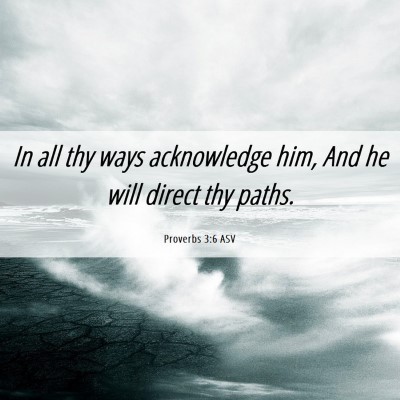 Picture 06 - Proverbs 3:6 ASV - In all thy ways acknowledge him, And he will - Bible Verse Picture