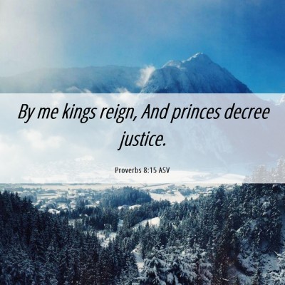 Picture 06 - Proverbs 8:15 ASV - By me kings reign, And princes decree - Bible Verse Picture