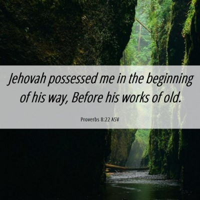 Picture 06 - Proverbs 8:22 ASV - Jehovah possessed me in the beginning of his way, - Bible Verse Picture