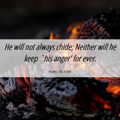 Picture 06 - Psalms 103:9 ASV - He will not always chide; Neither will he keep - Bible Verse Picture