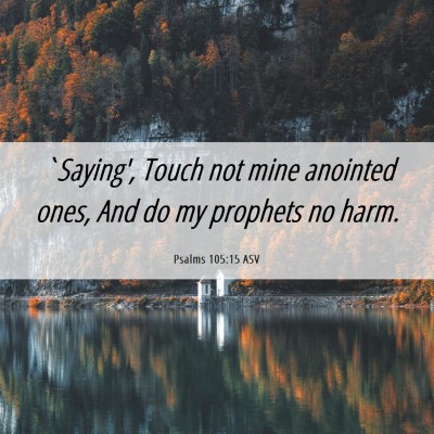 Picture 06 - Psalms 105:15 ASV - `Saying', Touch not mine anointed ones, And do my - Bible Verse Picture