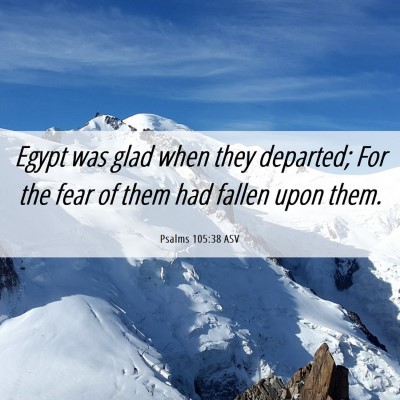 Picture 06 - Psalms 105:38 ASV - Egypt was glad when they departed; For the fear - Bible Verse Picture