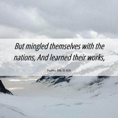 Picture 06 - Psalms 106:35 ASV - But mingled themselves with the nations, And - Bible Verse Picture