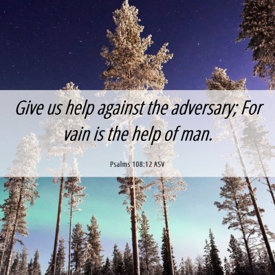 Picture 06 - Psalms 108:12 ASV - Give us help against the adversary; For vain is - Bible Verse Picture