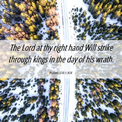 Picture 06 - Psalms 110:5 ASV - The Lord at thy right hand Will strike through - Bible Verse Picture