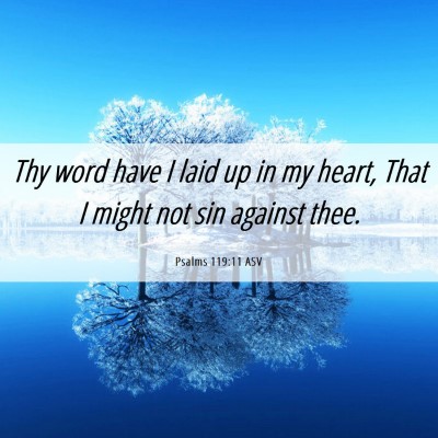 Picture 06 - Psalms 119:11 ASV - Thy word have I laid up in my heart, That I might - Bible Verse Picture