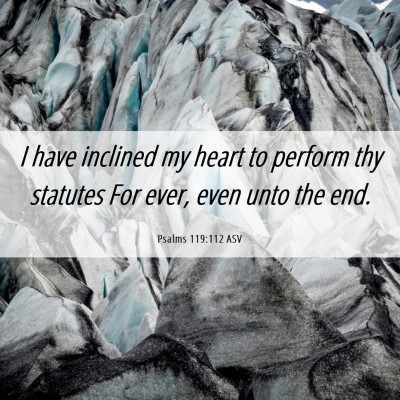 Picture 06 - Psalms 119:112 ASV - I have inclined my heart to perform thy statutes - Bible Verse Picture
