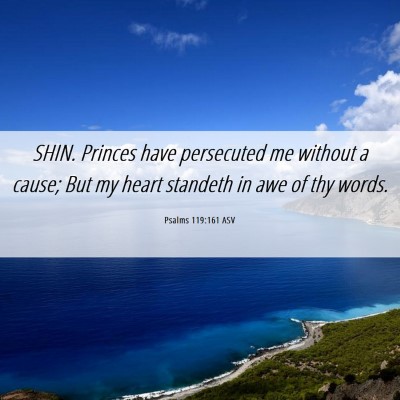 Picture 06 - Psalms 119:161 ASV - SHIN. Princes have persecuted me without a cause; - Bible Verse Picture