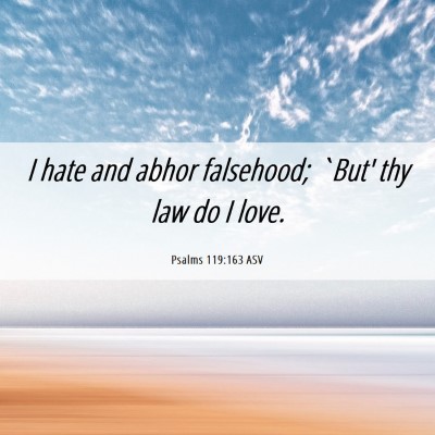 Picture 06 - Psalms 119:163 ASV - I hate and abhor falsehood; `But' thy law do I - Bible Verse Picture