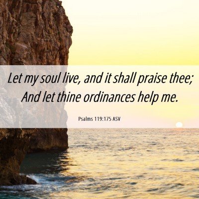 Picture 06 - Psalms 119:175 ASV - Let my soul live, and it shall praise thee; And - Bible Verse Picture