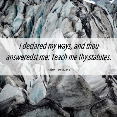 Picture 06 - Psalms 119:26 ASV - I declared my ways, and thou answeredst me: Teach - Bible Verse Picture