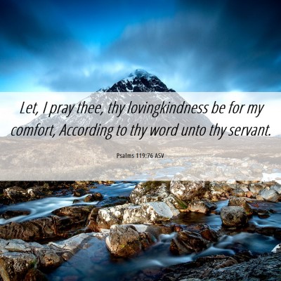 Picture 06 - Psalms 119:76 ASV - Let, I pray thee, thy lovingkindness be for my - Bible Verse Picture