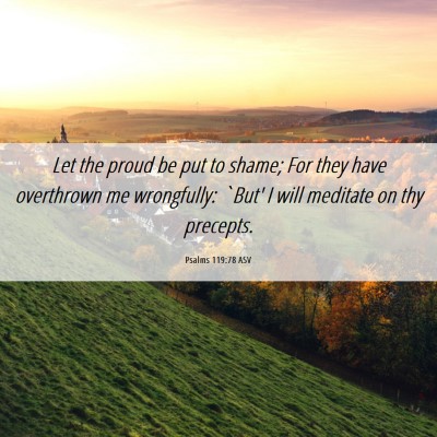 Picture 06 - Psalms 119:78 ASV - Let the proud be put to shame; For they have - Bible Verse Picture