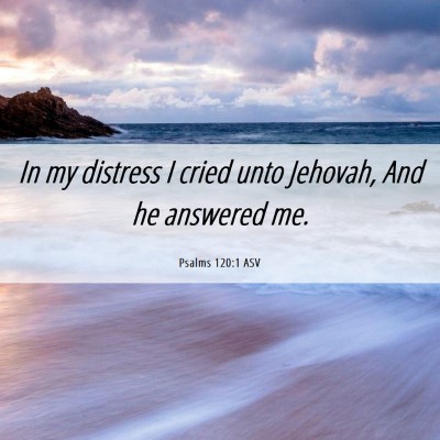 Picture 06 - Psalms 120:1 ASV - In my distress I cried unto Jehovah, And he - Bible Verse Picture