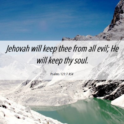Picture 06 - Psalms 121:7 ASV - Jehovah will keep thee from all evil; He will - Bible Verse Picture