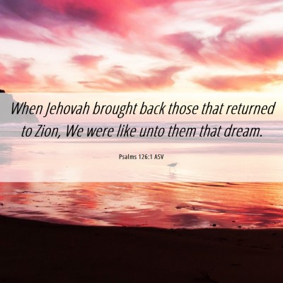Picture 06 - Psalms 126:1 ASV - When Jehovah brought back those that returned to - Bible Verse Picture