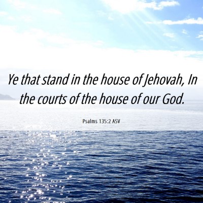 Picture 06 - Psalms 135:2 ASV - Ye that stand in the house of Jehovah, In the - Bible Verse Picture