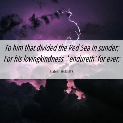 Picture 06 - Psalms 136:13 ASV - To him that divided the Red Sea in sunder; For - Bible Verse Picture