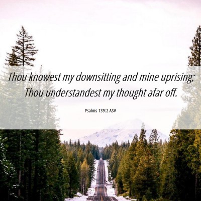 Picture 06 - Psalms 139:2 ASV - Thou knowest my downsitting and mine uprising; - Bible Verse Picture