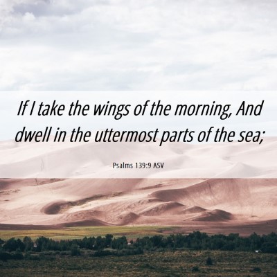 Picture 06 - Psalms 139:9 ASV - If I take the wings of the morning, And dwell in - Bible Verse Picture
