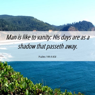 Picture 06 - Psalms 144:4 ASV - Man is like to vanity: His days are as a shadow - Bible Verse Picture