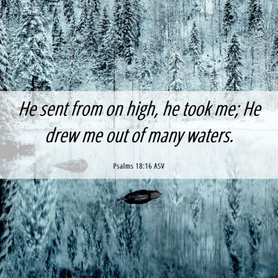 Picture 06 - Psalms 18:16 ASV - He sent from on high, he took me; He drew me out - Bible Verse Picture