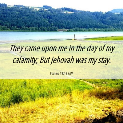 Picture 06 - Psalms 18:18 ASV - They came upon me in the day of my calamity; But - Bible Verse Picture