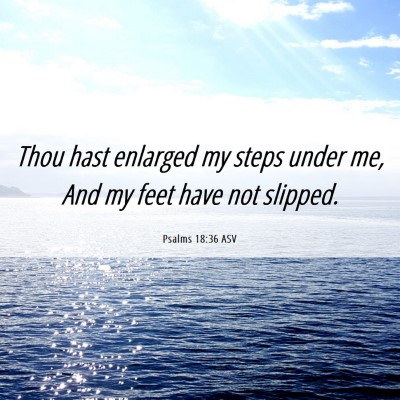 Picture 06 - Psalms 18:36 ASV - Thou hast enlarged my steps under me, And my feet - Bible Verse Picture