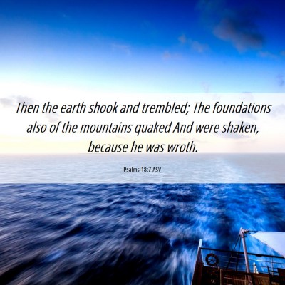 Picture 06 - Psalms 18:7 ASV - Then the earth shook and trembled; The - Bible Verse Picture