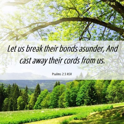 Picture 06 - Psalms 2:3 ASV - Let us break their bonds asunder, And cast away - Bible Verse Picture