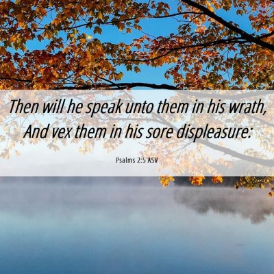 Picture 06 - Psalms 2:5 ASV - Then will he speak unto them in his wrath, And - Bible Verse Picture