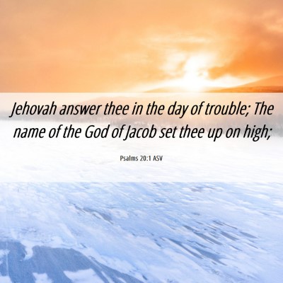 Picture 06 - Psalms 20:1 ASV - Jehovah answer thee in the day of trouble; The - Bible Verse Picture