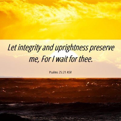 Picture 06 - Psalms 25:21 ASV - Let integrity and uprightness preserve me, For I - Bible Verse Picture