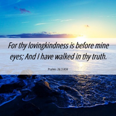 Picture 06 - Psalms 26:3 ASV - For thy lovingkindness is before mine eyes; And I - Bible Verse Picture